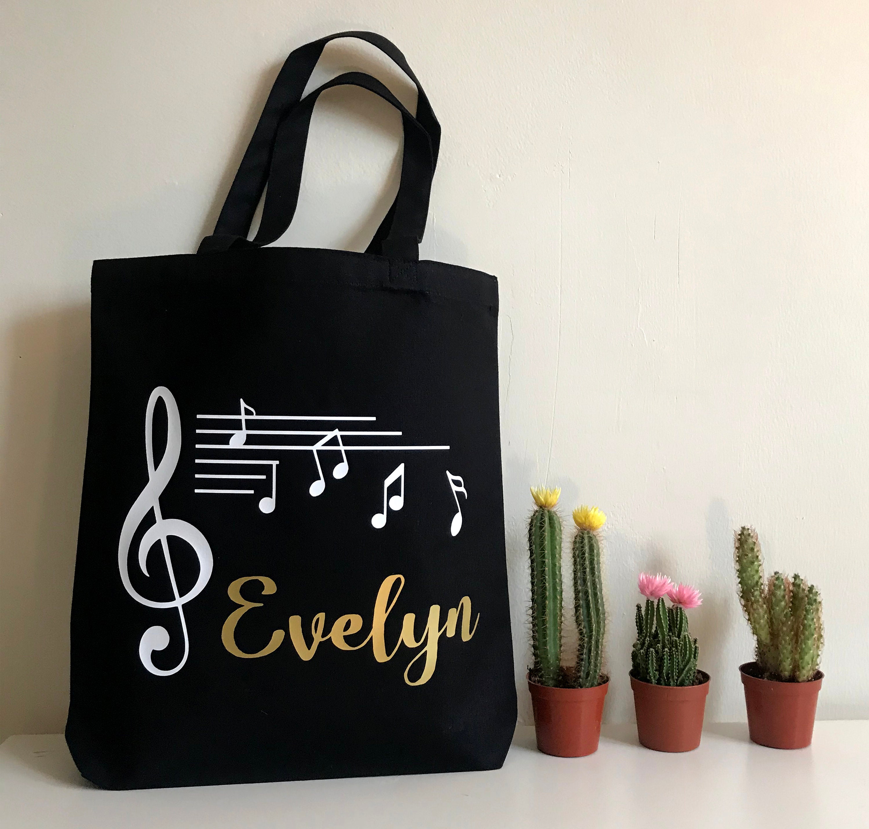 Music Tote Bag Personalized Tote bag Musician Gift Piano Etsy