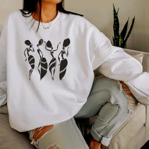 Sudadera con estampado de mujer africana: estilo unisex