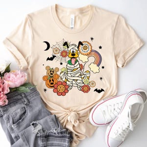 Retro Cartoon Disney Pluto T-Shirt, Unisex image 5