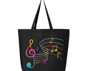 Music Tote Bag, Musician Gift, Piano Book Tote, Music Bag, Piano Bag, Piano Bag, Trendy Tote Bag, Aesthetic Tote Bag, Musical Notes Band