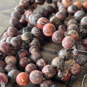 8mm Leopard Skin Jasper Bead Strand
