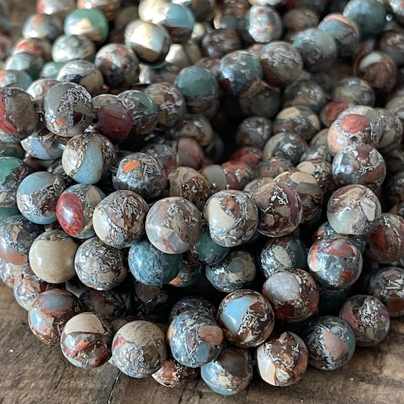 8mm Aqua Blue Crackle Agate Beads | Hackberry Creek