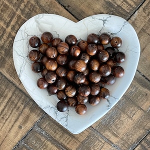8mm Coconut Brown Wood Bead Package - About 100 pcs per bag