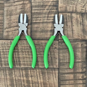 Pinces à bijoux en nylon de 5,5 pouces - Pinces à envelopper les fils - Nez plat - Polissage