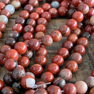 Red Jasper Bead Strand - 4mm - 6mm - 8mm - 10mm - 12mm