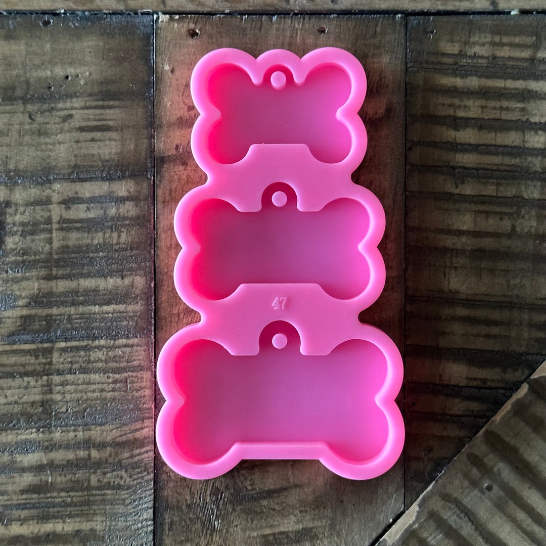 Dog Bone Keychain Tag Silicone Mold Epoxy Resin Clay Etsy