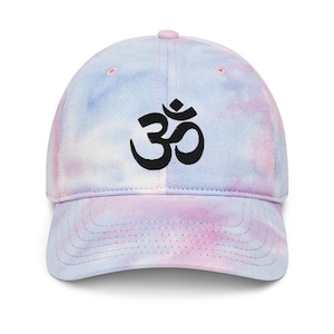 Om Tie Dye Hat | Ohm Symbol | Tie Dye Baseball Cap | Zen | Yoga Cap | Om Dad Hat | Spiritual Hat