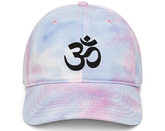Om Tie Dye Hat | Ohm Symbol | Tie Dye Baseball Cap | Zen | Yoga Cap | Om Dad Hat | Spiritual Hat