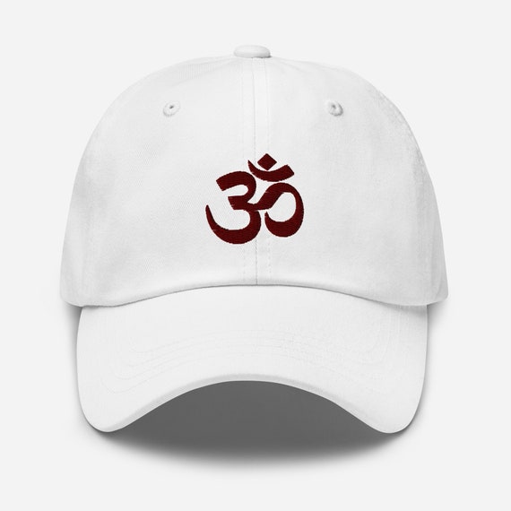 Ohm Symbol Dad Hat Maroon Embroidery