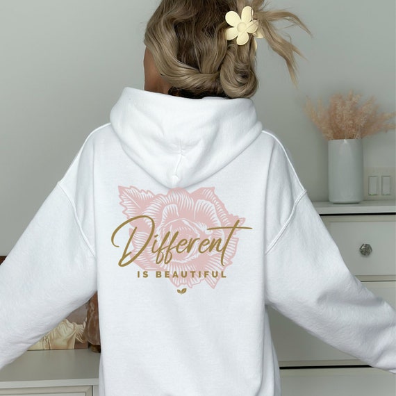 Different Is Beautiful Rear Print Hoodie