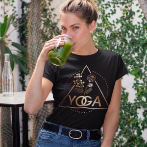Yoga Floral Gradient Tee | Yoga TShirt | Zen Shirt | Savasana | Mindfulness | Meditation | Self Care | Self Love | High Vibrations