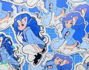 Darkstalkers lucky cat Felicia hoodies vinyl stickers