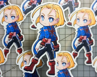 Street Fighter 6 Chibi Cammy vinyl stickers