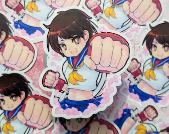 Street Fighter Sakura Kasugano vinyl sticker