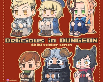 Delicious in Dungeon chibi stickers