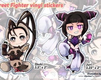 Street Fighter chibi character vinyl sticker Ibuki Juri