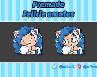 Darkstalkers chibi Felicia Twitch/ Discord emote 2-pack