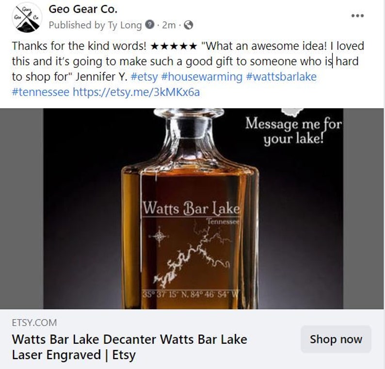 Lake Erie Laser Engraved Decanter Lake Erie High Quality Etsy