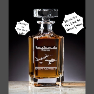 Greers Ferry Lake | Arkansas | Decanter | Barware | Lake life Gift | Whiskey Decanter | Bourbon Lover Gift | Housewarming Gifts