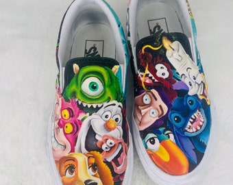 Hand painted Disney shoes Disney Character shoes Disney vans Hand painted Disney vans buzz light year woody Olaf stitch