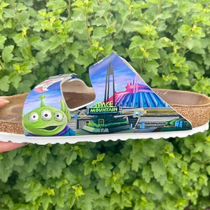 Hand painted Disney Sandals Disney Birkenstocks Disney Shoes Disney flip flop Disney Adult Shoes