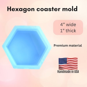 1&quot; deep HEXAGON COASTER MOLD // High quality mold for resin // Holiday mold // Smooth and shiny silicone mold