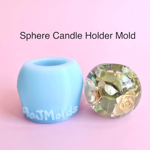 XL tea light candle holder mold // Candle holder silicone mold for resin // Smooth and shiny mold