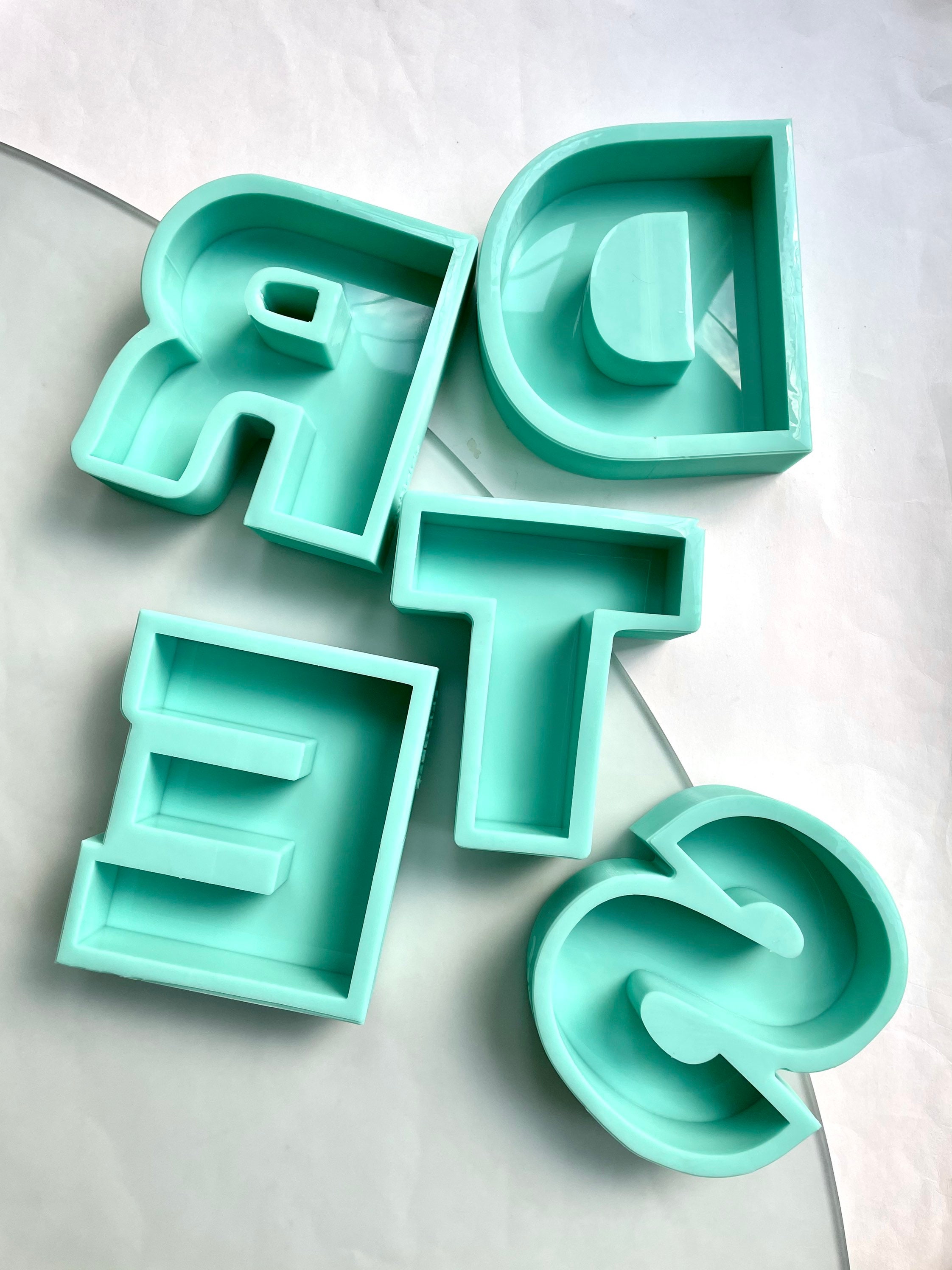 Large Silicone Letter Molds 3d Letter Silicone Molds For - Temu