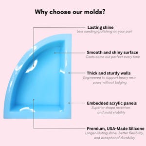 3" Deep Rectangle Block Mold // High quality silicone mold for resin // Mold for floral preservation image 2