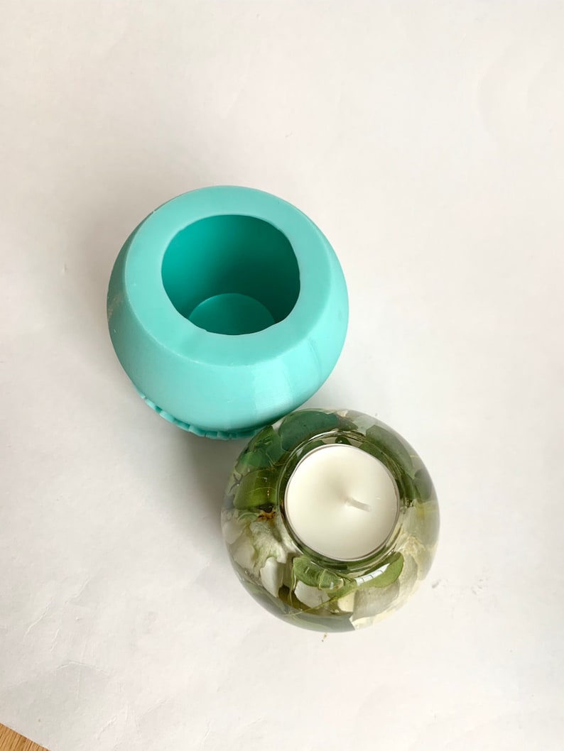 XL tea light candle holder mold // Candle holder silicone mold Etsy