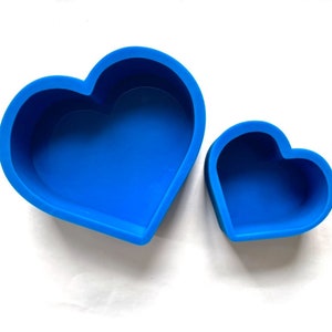 3” deep heart block mold // silicone mold for resin // smooth and shiny finish