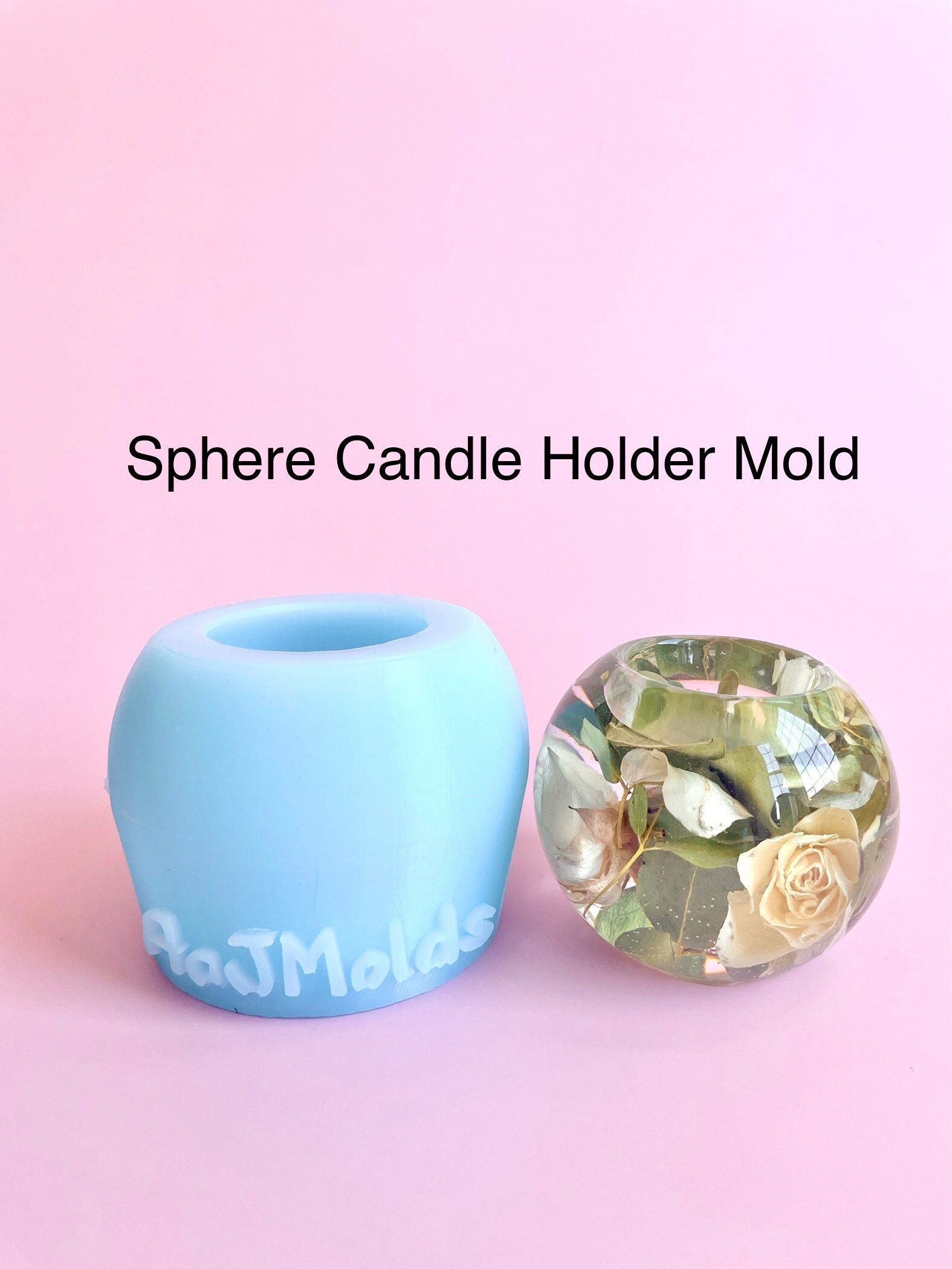 XL tea light candle holder mold // Candle holder silicone mold for re…