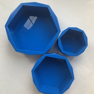 Deep Hexagon Block Molds -  Deep Silicone Molds for Inclusions - Casting Molds