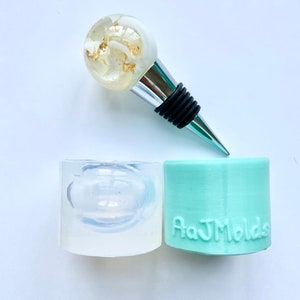 Sphere Wine Stopper Top Mold // Stampo in silicone per resina // Stampo in silicone funzionale per resina // Stampo lucido e liscio