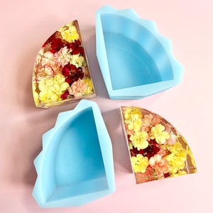 Deep Bookend Silicone Molds - Rounded Bookend Molds for Resin - Mold for Casting