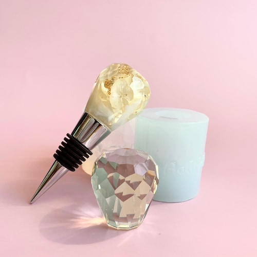 Faceted Wine Stopper Top Mold // Silicone Mold for Resin Art Etsy