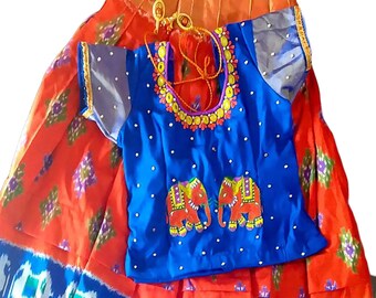 ikkat frocks for kids