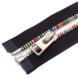 YKK Excella® Light | Complete, separating zipper with single slider | Rainbow | Size 5 | Leatherbox
