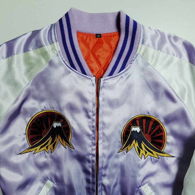 Kawaii Chic Cute Vintage Hoshihime Kawaii Pastel Japanese Japan Yokosuka Embroidery Embroidered Bomber Sukajan Souvenir Jacket Tour Jacket