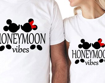 Disney world Honeymoon Shirts | Honeymoon Vibes | Disney Couples Shirts | Disney Just Married Shirts | Disney Women's Shirt | Disney Shirts