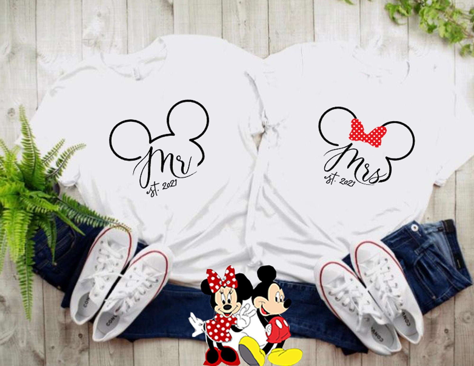 Disney Mr and Mrs shirt_Disney Just Married couples shirt_Newlywed bl…