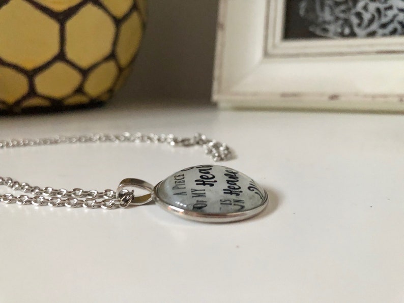 Memorial JewelryMemorial NecklaceA Piece of my Heart is in HeavenMissing Loved Ones JewelryNecklaceRemembrance Jewelry
