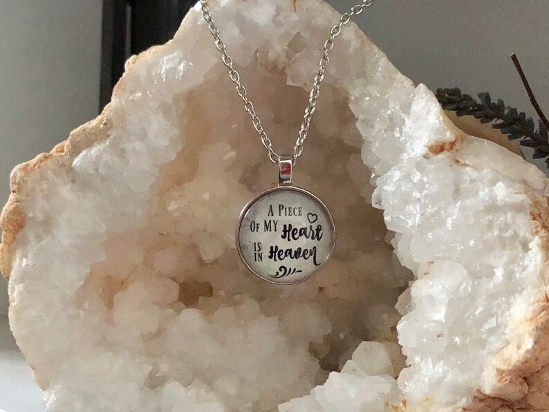 Memorial JewelryMemorial NecklaceA Piece of my Heart is in HeavenMissing Loved Ones JewelryNecklaceRemembrance Jewelry