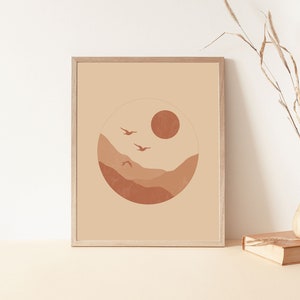 Landscape Wall Art | Mountains Print | Abstract Printable Art | Boho Wall Art | Minimalist Wall Art | Modern Art | Digital Print