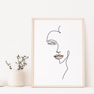 Frau Line Art Print | One Line Art |  Minimalistische Line Art | Line Art Print | Linienzeichnung | Minimalistische Kunst | Moderne Kunst | Digitaldruck