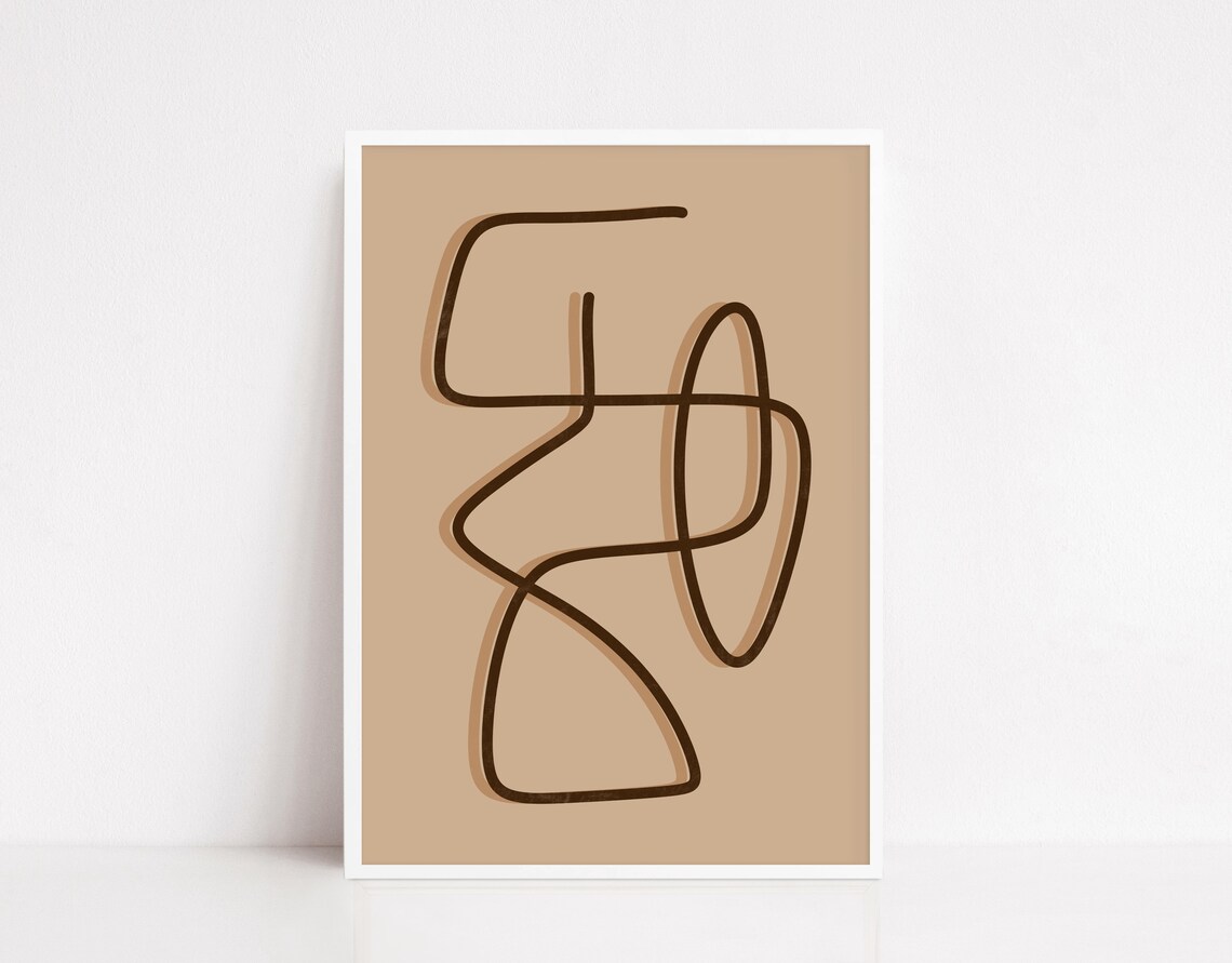 Line Art Print Minimalist Line Art Abstract Printable Art Single Line ...