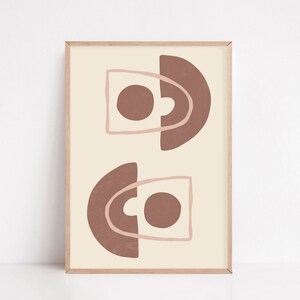 Abstract Shapes Art | Mid Century Modern Wall Art | Abstract Printable Art | Boho Wall Art | Minimalist Wall Art | Digital Print