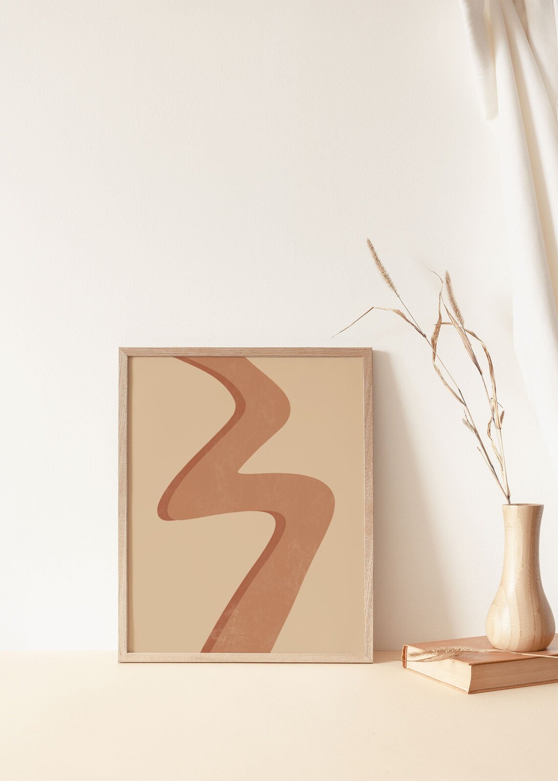 Mid Century Modern Wall Art Terracotta Print Abstract Printable Art ...