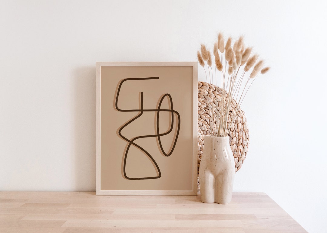 Line Art Print | Minimalist Line Art | Abstract Printable Art | Single ...