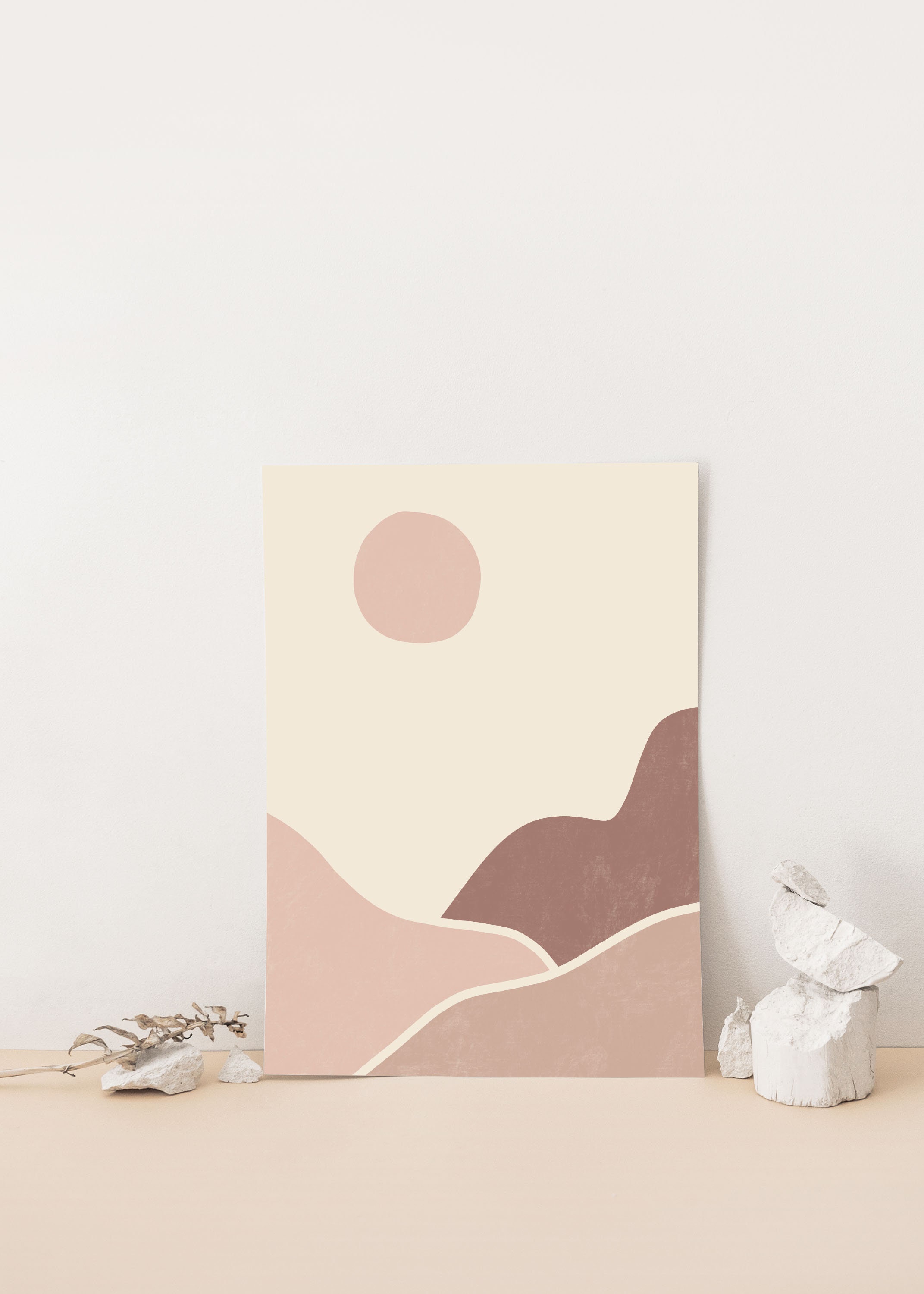 Minimal Landscape Wall Art Mountains Print Abstract - Etsy